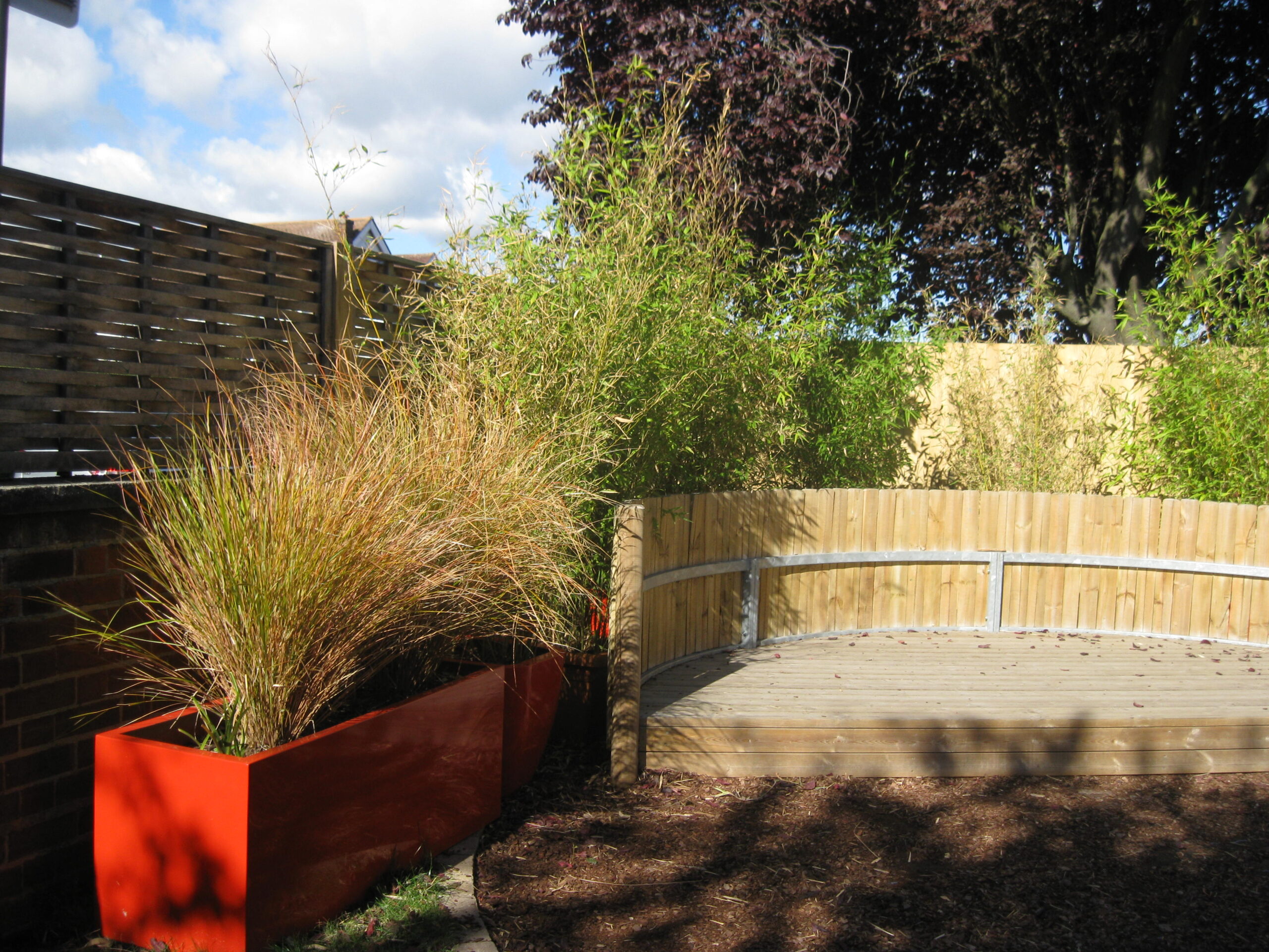 The Stage Area for the children in the garden design